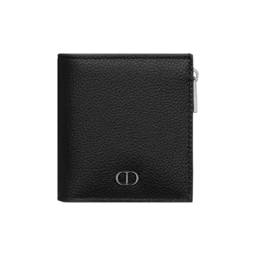 DIOR Телячья кожа Кошелек Мужской Черный