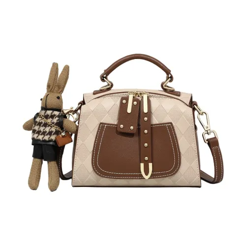 MILLIE'S Коровья кожа Подушка Сумка Сумка через плечо Сумка Обычная Женская Абрикос Кофе