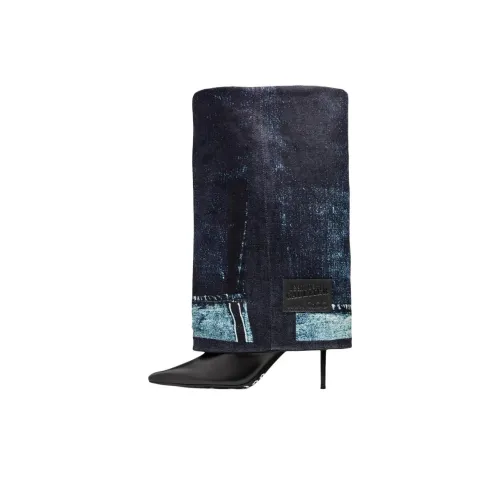 Jean Paul Gaultier x Jimmy Choo Колено Высокие сапоги 9 см Женские Синие
