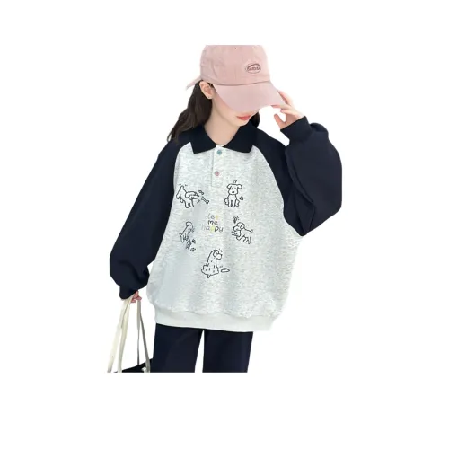 Lanza Повседневный свитшот Весна-Осень Серый Подростки