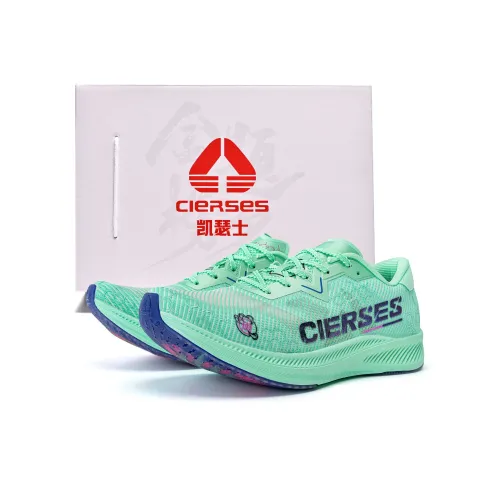 CIERSES Амортизаторы Shock Absorbers Низкий Топ Гоночные Беговые кроссовки Унисекс Dream Chasing Циановый