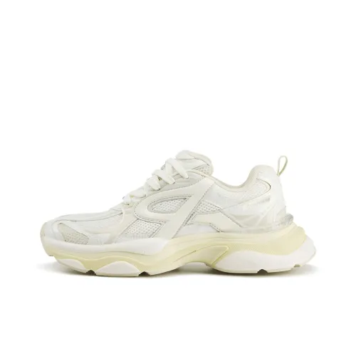 RASS Амортизация устойчивость к истиранию легкий увеличенная высота матовый низ топ беговые кроссовки унисекс керамическая эмаль белый