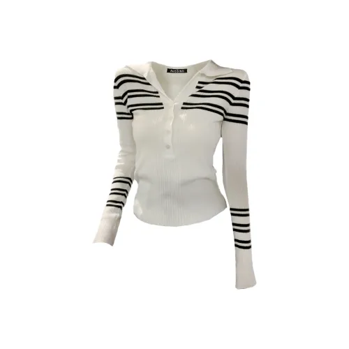 AUSSINO Черно-белые полосы Женские Трикотаж