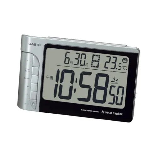 CASIO Радиоконтролируемый Механизм Пластик Будильник Унисекс Серый