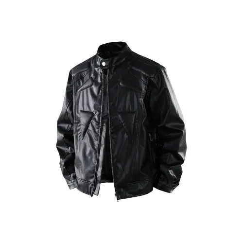 A02 Черный Унисекс Кожаные куртки