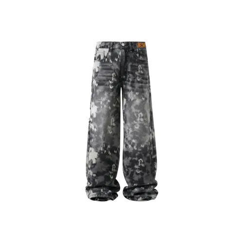 SAME FLOW Черный Серый Унисекс Повседневные Штаны