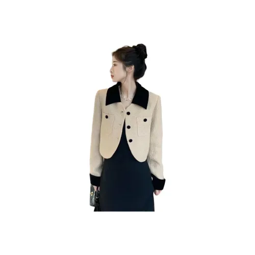 PZHK Шампанское Женское Короткое Пальто