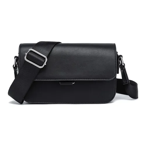 CARTELO Полиэстер с ПУ (полиуретан) Сумка через плечо Стандартная Мужская Черная Шахматный узор