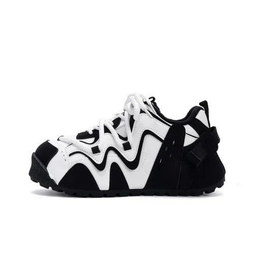 HUANQIU Покрытие Легкий Увеличение Высоты Низкие Кроссовки для Скейтбординга Мужские Черный Белый