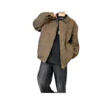 Кофейный хлопковый пуховик