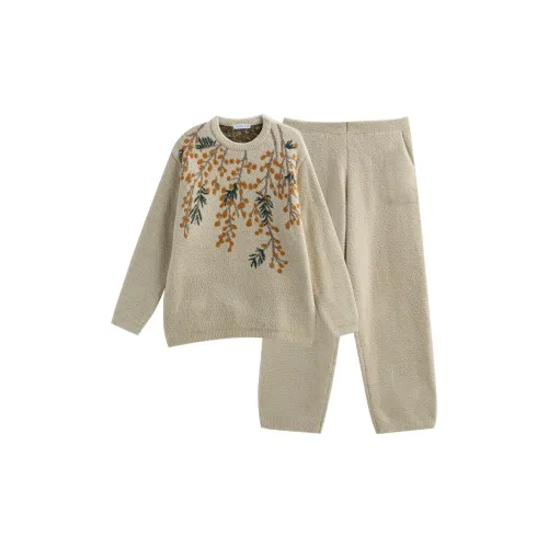 Same Language Пижамный комплект Женские Светлый Абрикос · Хурма Красный