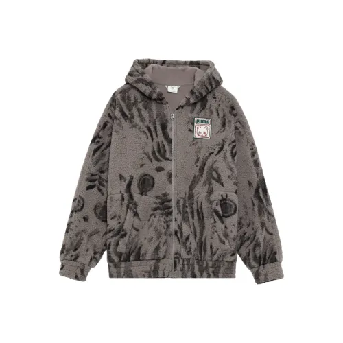 PUMA T7 FW25 NEKO SAN Шерпа Бархат feel Пальто Унисекс