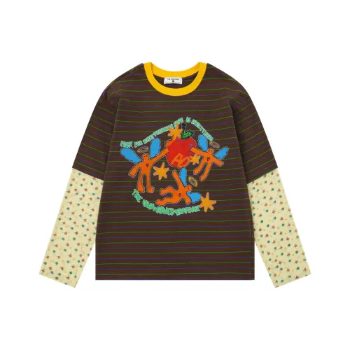 WAYHWEI Коричневый Унисекс T-рубашки