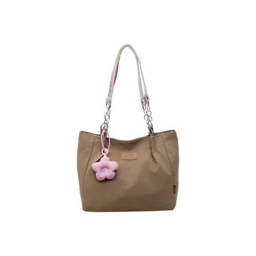 Tezimyt Нейлоновая ткань Сумка Стандартная Экрю Черный Хаки