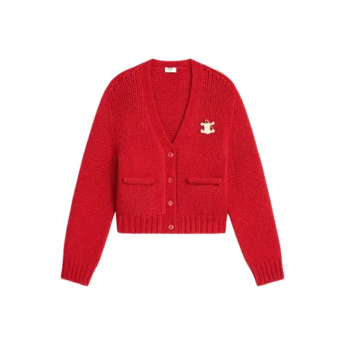 Celine Ярко-красный Женский Трикотаж