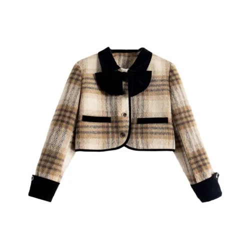 PZHK Хаки Женское Короткое Пальто