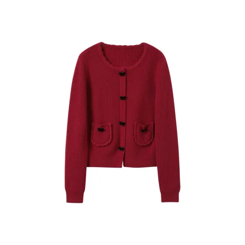 3COLOUR Вишнево-красный Женский Трикотаж