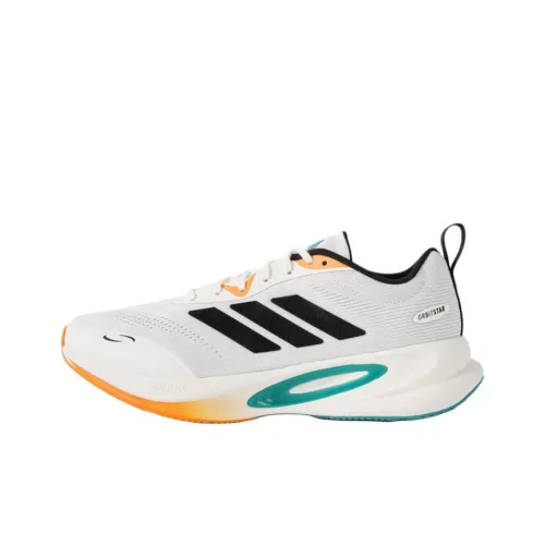 Adidas Амортизация Устойчивость к истиранию Дышащие Беговые кроссовки Унисекс Белый