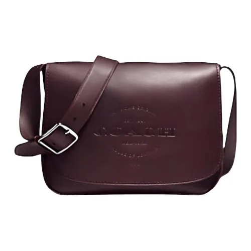 COACH Hudson Кожа Флип-застежка Регулируемый ремешок Сумка через плечо Большая Мужская Цвет Бычья кровь