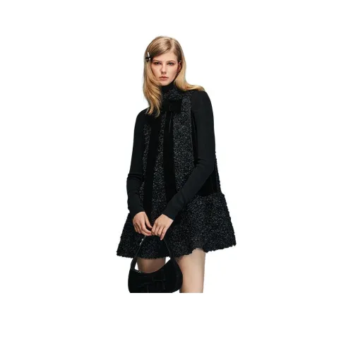 AIVEI Черное Женское Платье без Рукавов