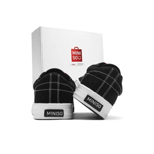 Miniso Скейтборд Кроссовки Низкие Классические Черные Золотые Унисекс