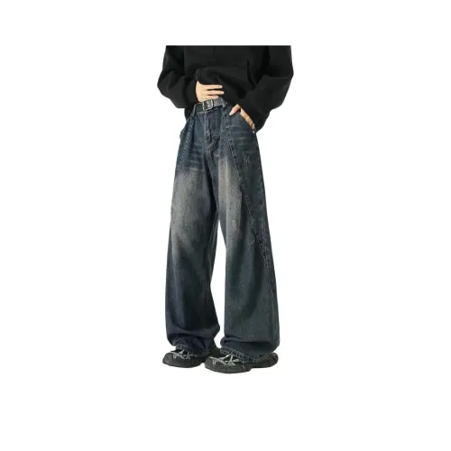 REBIRTHRABBIT Синий Мужские Джинсы