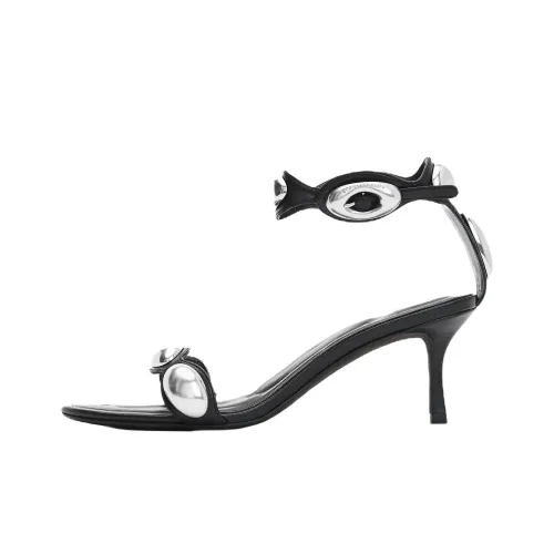 Alexander Wang Dome One Ремешок Сандалии 6,5 см Женские Серебряные