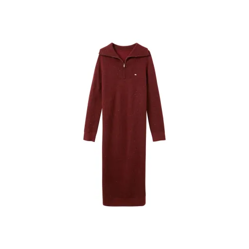 3COLOUR Длинное платье с длинными рукавами женское