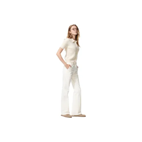 UNIQLO Сливочный цвет Женские Джинсы