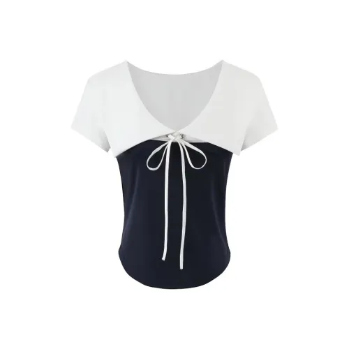 DANCANG Темно-синие женские футболки T