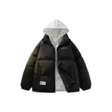 Чёрный хлопковый пуховик