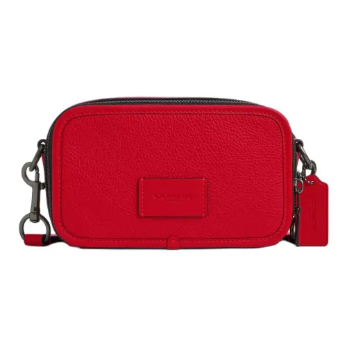 COACH Wyatt Delicate Pebble кожа через плечо сумка маленькая женская красная