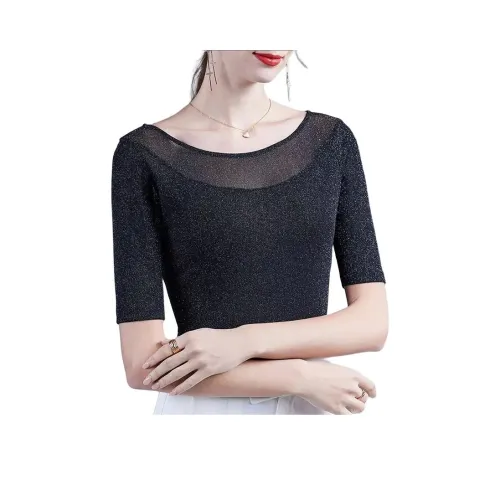 LANGQING Черный С подарками Wangqing Бренд Наклеенный Женские T Рубашки