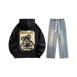 Set (Black Fleece-Lined + Vintage Blue Jeans)  
Комплект (Черный с флисовой подкладкой + Винтажные синие джинсы)