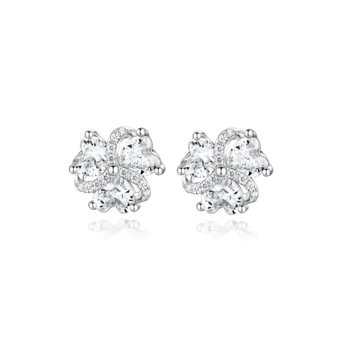 Central Fashion Серебряные серьги-гвоздики унисекс