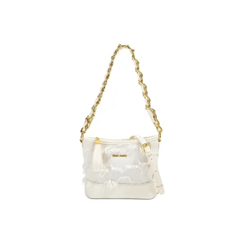 MACKJANICE Полиуретан Синтетическая Кожа Сумка через плечо Женская с кисточкой Белый