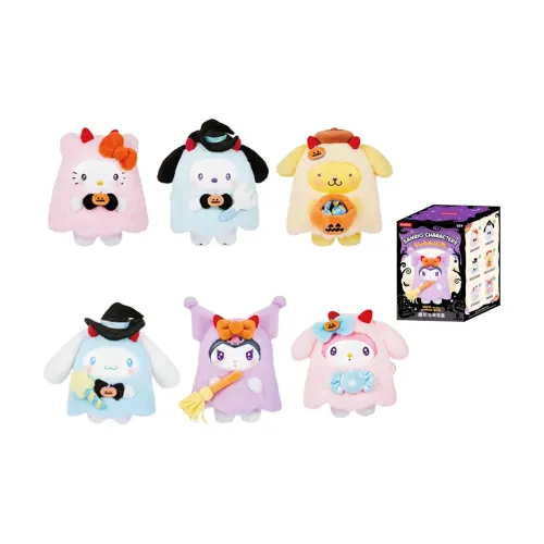 Miniso x Sanrio Конфетный цвет Carnival Коллекция Винил Плюшевый Слепые коробки Один Mystery Коробка Целая коробка 6 шт