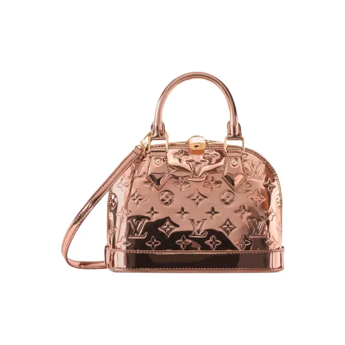 LOUIS VUITTON Alma BB Покрытый холст Одно плечо Сумка Маленькая Женская Светло-розовая