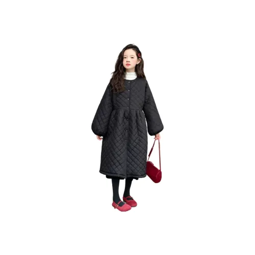 Mu Qingqing Черное платье для школьного возраста с флисовой подкладкой