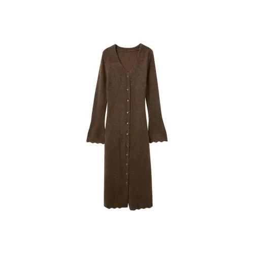 3COLOUR Длинное платье с длинными рукавами женское