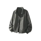 Волчий серый хлопковый пуховик