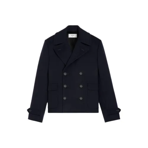 CELINE Мужское пальто морского синего цвета