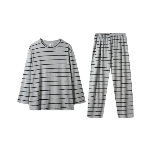 HANQIANNUO Осенне-зимняя пижама для женщин с круглым вырезом