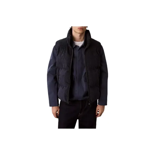 Calvin Klein Темно-синий Драгоценный камень Мужской Пуховый жилет