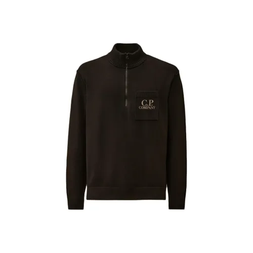 C.P.Company Soft Cotton Растянутый обхват груди Карман Полузастежка Свитер Мужской