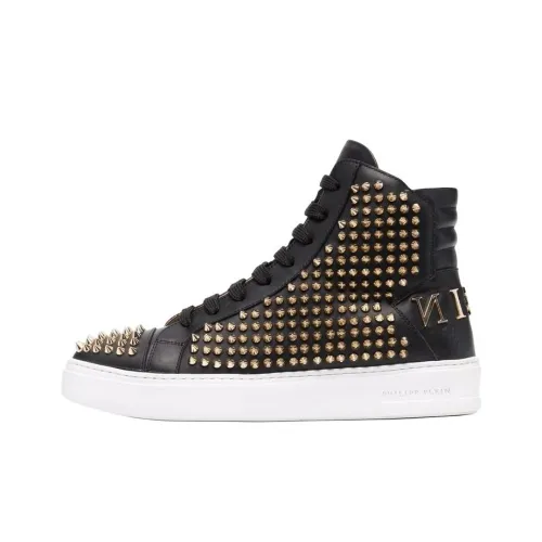 PHILIPP PLEIN Высокие кроссовки для скейтбординга Мужские Черные