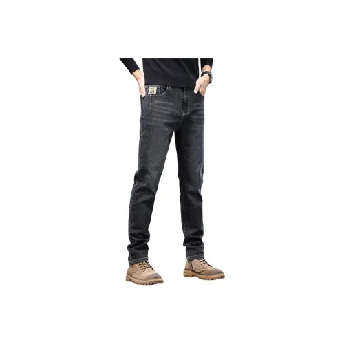 DKRVT Черный Серый [Упаковка] Мужские Джинсы