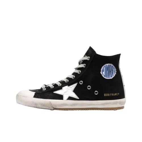 Golden Goose Slide High Top Кеды Мужские Черные Потертые