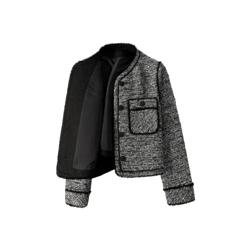 TOUCH Укороченное пальто женское серо-черное