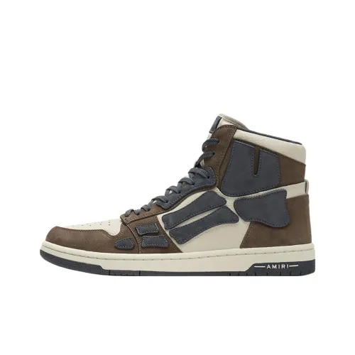 AMIRI Skel Топ Hi High Скейтборд Кроссовки Мужские Коричневые